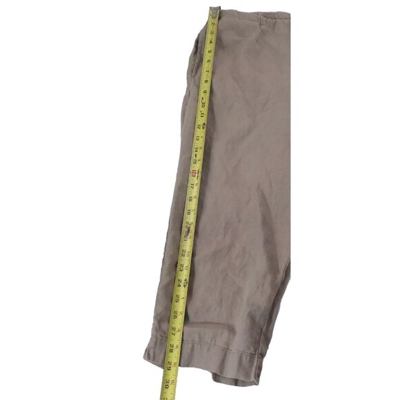 J. Jill, Pure Jill Slim Crops Linen Beige Pants  Women's Petite Medium - Picture 4 of 13